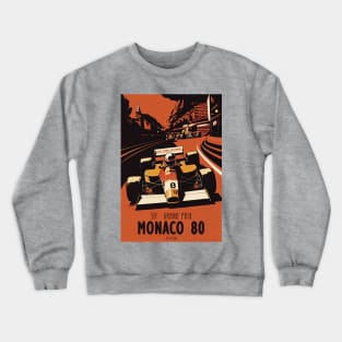 1980 Monaco Grand Prix Travel Poster Crewneck Sweatshirt